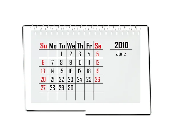 Juni kalender — Stockfoto
