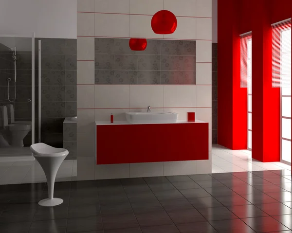 3D modernt badrum — Stockfoto