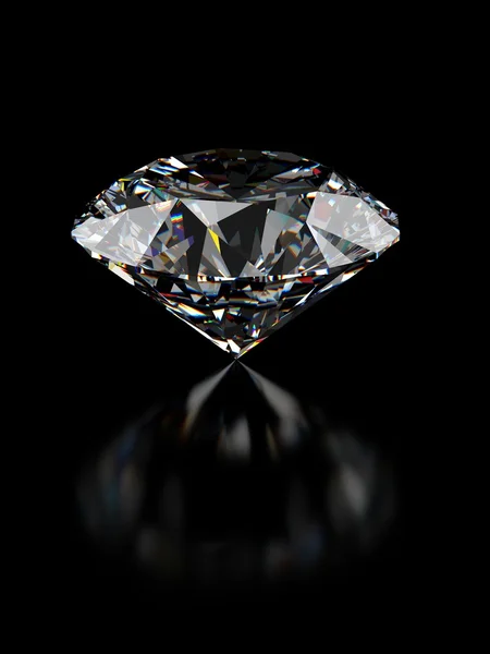Diamond på svart — Stockfoto