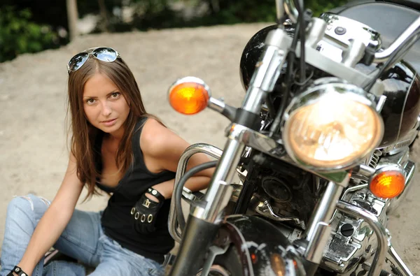 Biker girl — Stock Photo, Image
