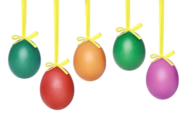 Paskalya yumurtaları kompozisyon renk — Stok fotoğraf
