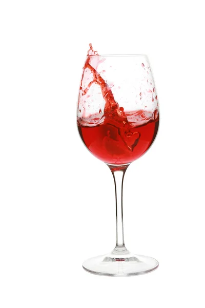 Verser du vin rouge dans un verre — Photo