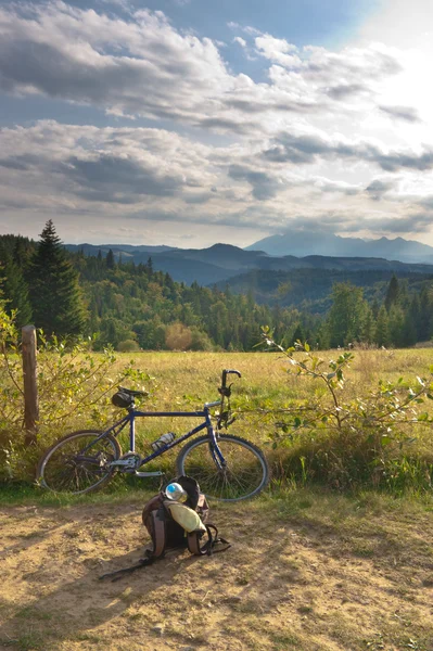 Pieniny montañas bicicleta de montaña — Foto de Stock