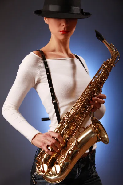 Schwerpunkt Saxophon — Stockfoto