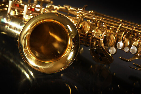 Sax en negro — Foto de Stock