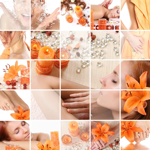 Colagem laranja Fotografias De Stock Royalty-Free