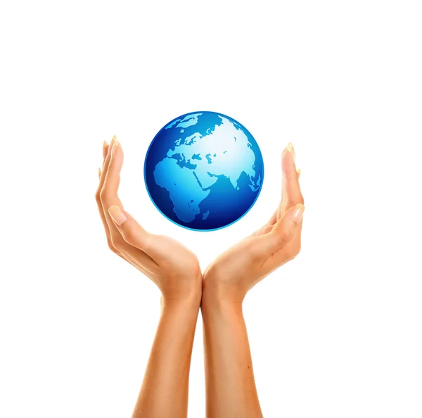 Holding the earth — Stock Photo, Image