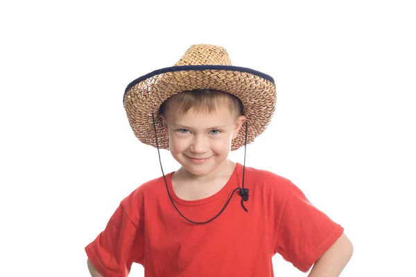 Menino de chapéu — Fotografia de Stock