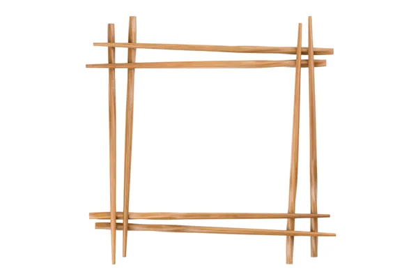 Frame of bamboo chopsticks — Stock Photo, Image