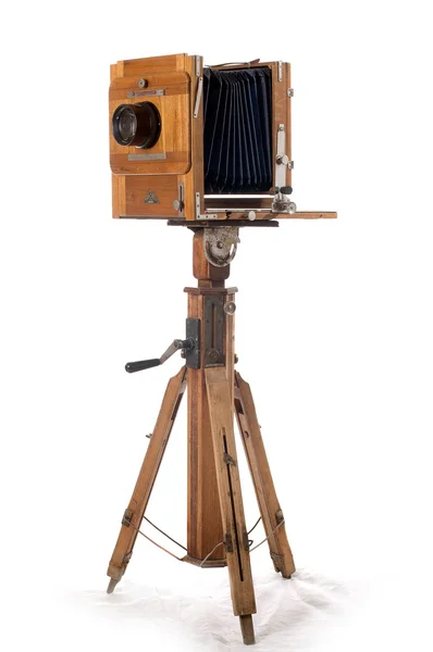 木造の古いカメラ ストック画像