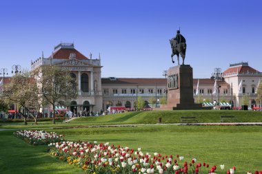 Central railway station in Zagreb clipart