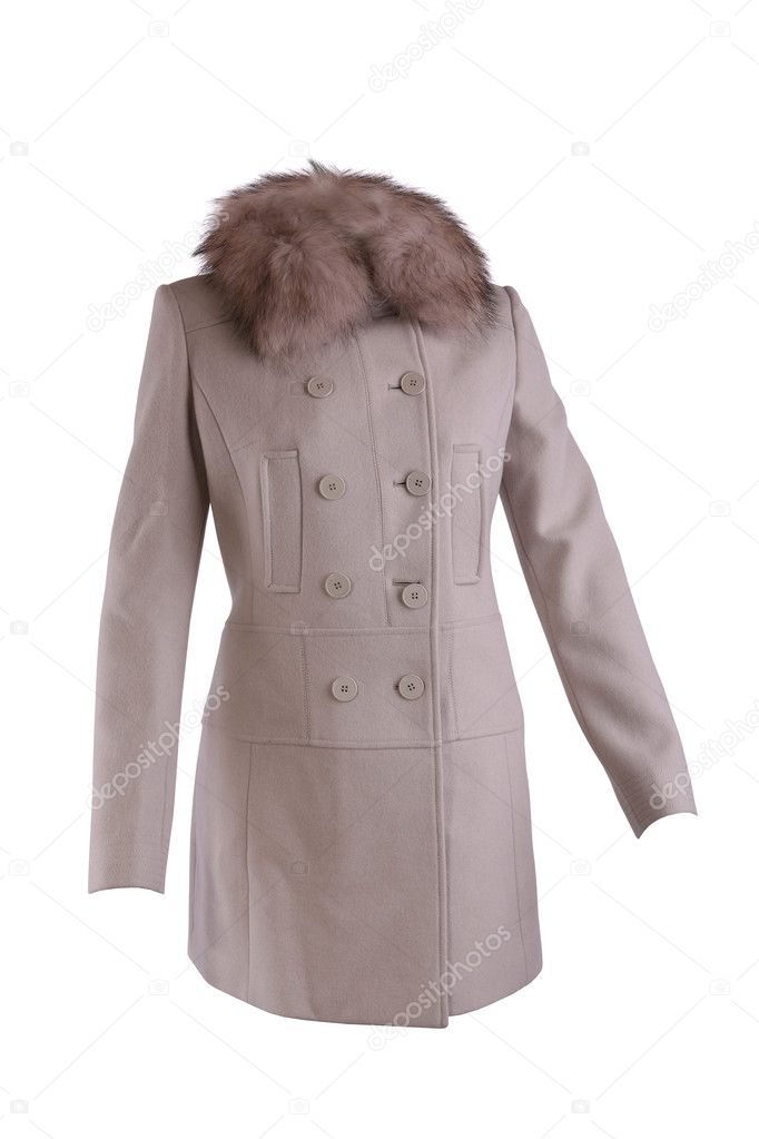 Beige winter coat