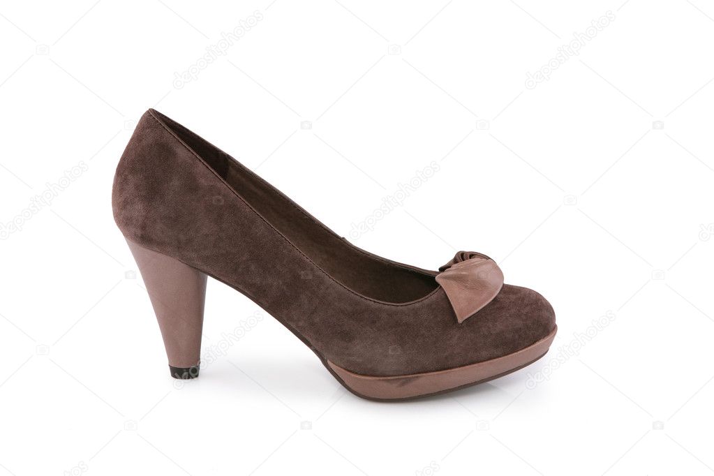 Brown suede shoe