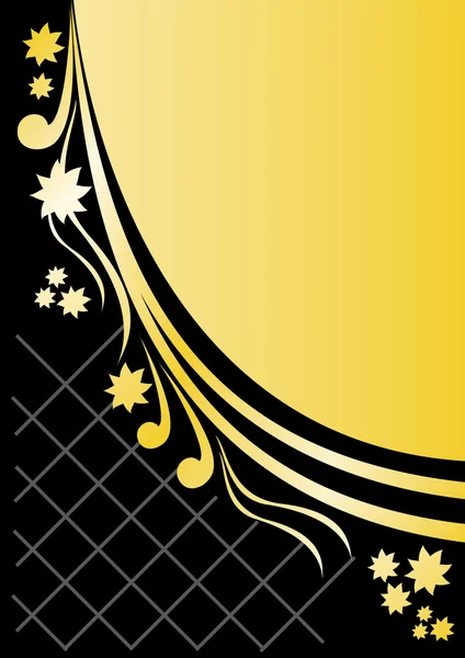 Black-gold vector decorative card — Stock Vector