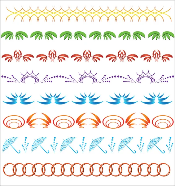 Set of vector ornaments for the design — Stock Vector