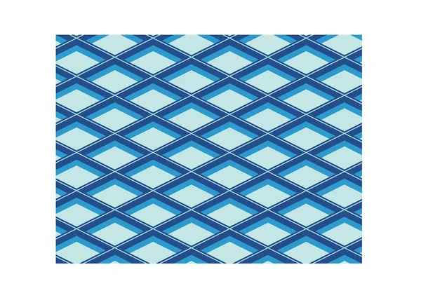 シームレスな青いベクトル幾何学模様 — ストックベクタ