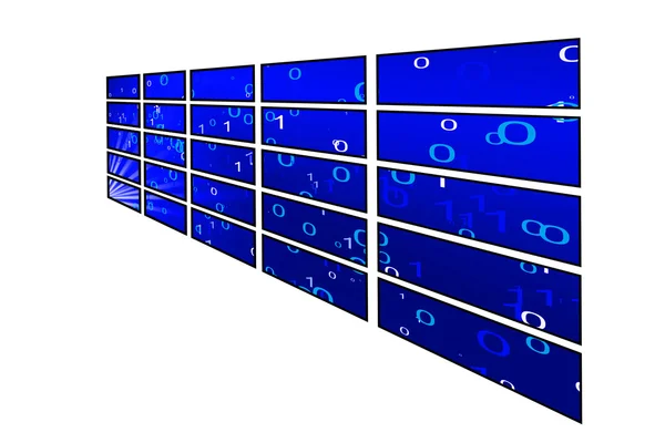 Monitores azules abstractos aislados — Foto de Stock