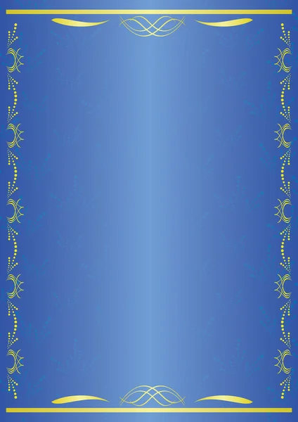 Vektor blaue dekorative Karte mit Tracery — Stockvektor