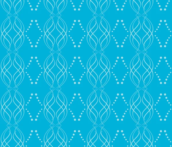 Abstract seamless vector light blue pattern with wavy lines — Stock Vector