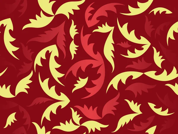 Texture vectorielle sans couture avec feuilles — Image vectorielle