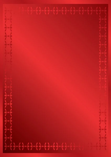 Vector elegante marco rojo con decoración — Vector de stock
