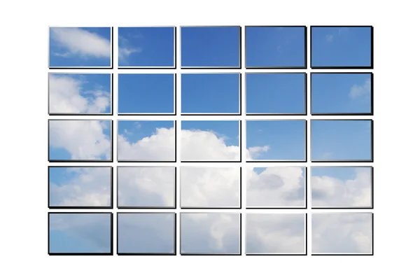 Illustration of screens with sky — Stock Photo, Image