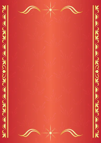 Vektör zarif kırmızı dekoratif kart oyma ile — Stok Vektör