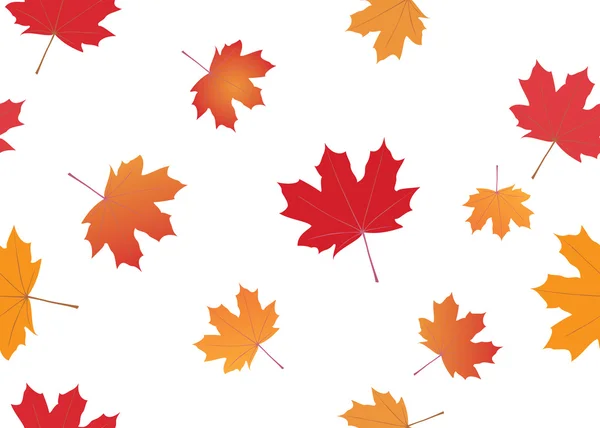 Vector de textura sin costura con hojas de otoño — Vector de stock