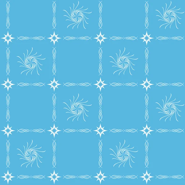Texture bleue sans couture vectorielle avec étoiles — Image vectorielle