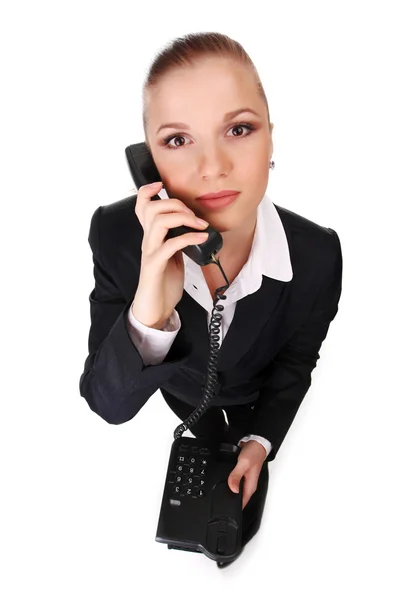 Donna d'affari con telefono — Foto Stock