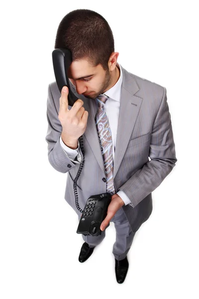 Бізнесмен з телефоном — стокове фото