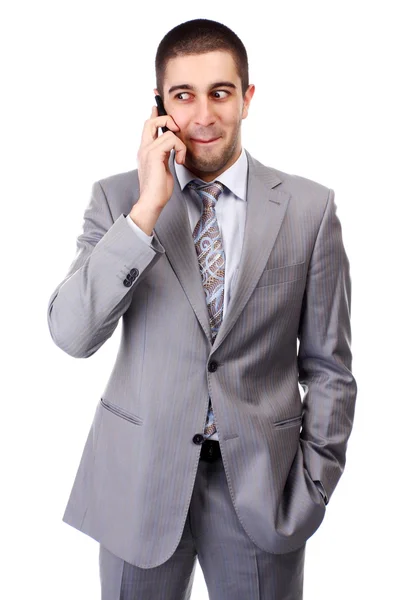 Homem com telefone móvel — Fotografia de Stock