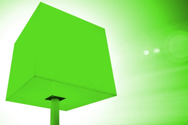 Yeşil küp — Stok fotoğraf
