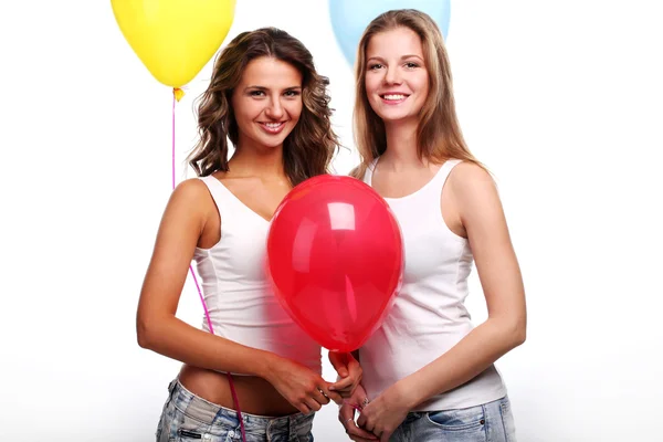 Φίλες και μπαλόνια — Φωτογραφία Αρχείου