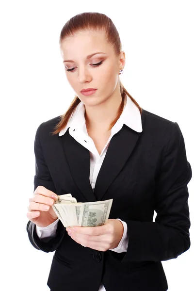 Businesswoman with money Stock Image