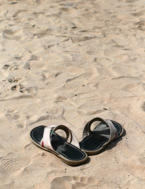 Sandals and sand
