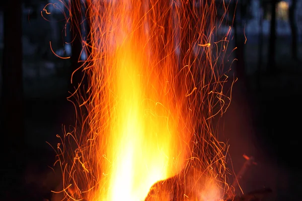 Пламя в ночи — Stock fotografie