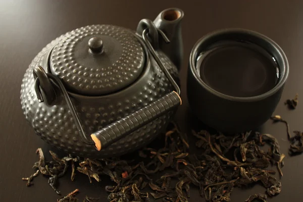 stock image Black teapot