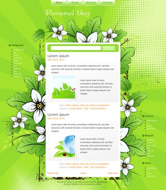 Web site design template. vector clipart