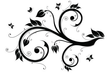 Floral design element clipart