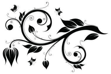 Floral design element clipart