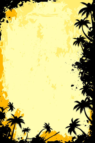Cadre tropical grunge — Image vectorielle