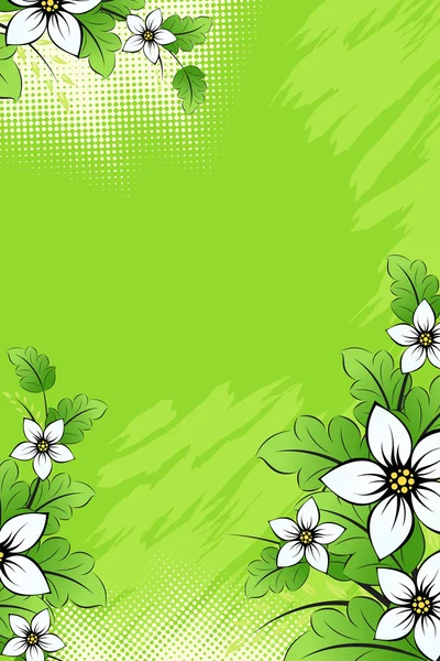 Vector grunge bloem achtergrond — Stockvector
