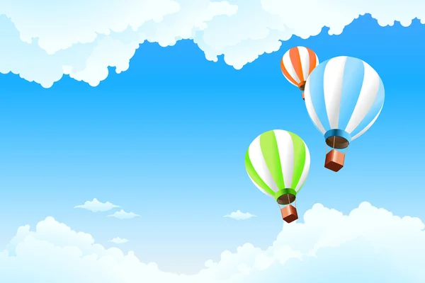 天空中的气球 — 图库矢量图片