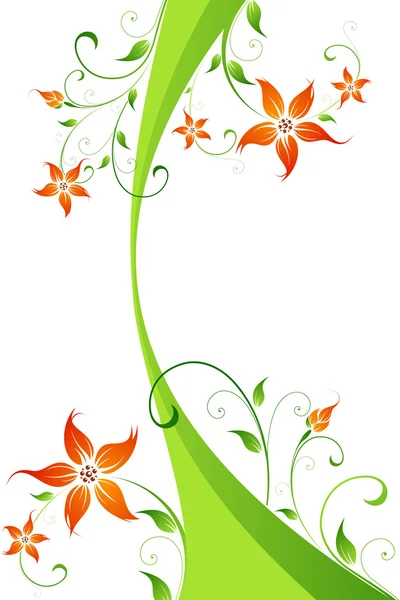 Fondo de flores. Ilustración vectorial — Vector de stock