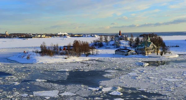 Mar Báltico gelado Helsínquia Fotografia De Stock