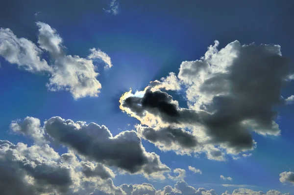 Sun in clouds — Stock Photo, Image