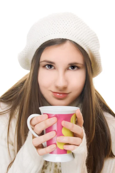 Young girl in winter outfit — Stock Photo, Image