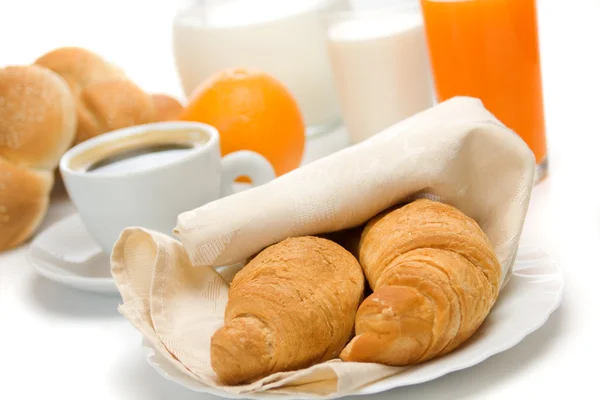 Croissanty k snídani — Stock fotografie