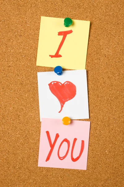 I love you note — Stock Photo, Image